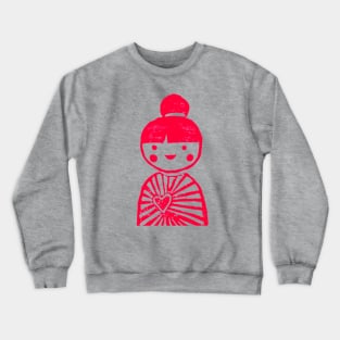 bespokentoken kokeshi print Crewneck Sweatshirt